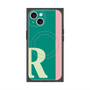 プレミアムスクエアケース with MagSafe［ オリジナル - initial color line - R green ］
