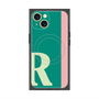 プレミアムスクエアケース with MagSafe［ オリジナル - initial color line - R green ］