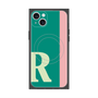プレミアムスクエアケース with MagSafe［ オリジナル - initial color line - R green ］