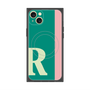 プレミアムスクエアケース with MagSafe［ オリジナル - initial color line - R green ］