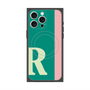 プレミアムスクエアケース with MagSafe［ オリジナル - initial color line - R green ］