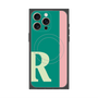 プレミアムスクエアケース with MagSafe［ オリジナル - initial color line - R green ］