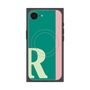 プレミアムスクエアケース with MagSafe［ オリジナル - initial color line - R green ］
