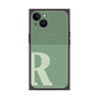 プレミアムスクエアケース with MagSafe［ オリジナル - initial two tone - R green ］