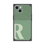 プレミアムスクエアケース with MagSafe［ オリジナル - initial two tone - R green ］