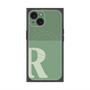 プレミアムスクエアケース with MagSafe［ オリジナル - initial two tone - R green ］