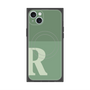 プレミアムスクエアケース with MagSafe［ オリジナル - initial two tone - R green ］