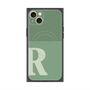 プレミアムスクエアケース with MagSafe［ オリジナル - initial two tone - R green ］