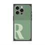 プレミアムスクエアケース with MagSafe［ オリジナル - initial two tone - R green ］