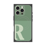 プレミアムスクエアケース with MagSafe［ オリジナル - initial two tone - R green ］