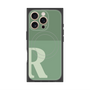 プレミアムスクエアケース with MagSafe［ オリジナル - initial two tone - R green ］