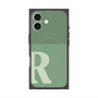 プレミアムスクエアケース with MagSafe［ オリジナル - initial two tone - R green ］