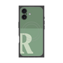 プレミアムスクエアケース with MagSafe［ オリジナル - initial two tone - R green ］