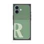 プレミアムスクエアケース with MagSafe［ オリジナル - initial two tone - R green ］