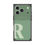 プレミアムスクエアケース with MagSafe［ オリジナル - initial two tone - R green ］