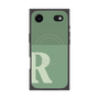 プレミアムスクエアケース with MagSafe［ オリジナル - initial two tone - R green ］