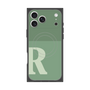 プレミアムスクエアケース with MagSafe［ オリジナル - initial two tone - R green ］