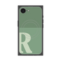 プレミアムスクエアケース with MagSafe［ オリジナル - initial two tone - R green ］