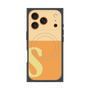 プレミアムスクエアケース with MagSafe［ オリジナル - initial two tone - S orange ］