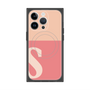 プレミアムスクエアケース with MagSafe［ オリジナル - initial two tone - S pink ］