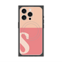 プレミアムスクエアケース with MagSafe［ オリジナル - initial two tone - S pink ］