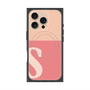 プレミアムスクエアケース with MagSafe［ オリジナル - initial two tone - S pink ］