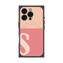 プレミアムスクエアケース with MagSafe［ オリジナル - initial two tone - S pink ］