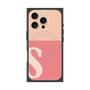 プレミアムスクエアケース with MagSafe［ オリジナル - initial two tone - S pink ］