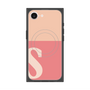 プレミアムスクエアケース with MagSafe［ オリジナル - initial two tone - S pink ］