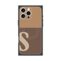 プレミアムスクエアケース with MagSafe［ オリジナル - initial two tone - S brown ］