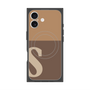 プレミアムスクエアケース with MagSafe［ オリジナル - initial two tone - S brown ］