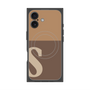 プレミアムスクエアケース with MagSafe［ オリジナル - initial two tone - S brown ］