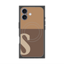 プレミアムスクエアケース with MagSafe［ オリジナル - initial two tone - S brown ］