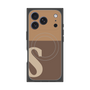 プレミアムスクエアケース with MagSafe［ オリジナル - initial two tone - S brown ］