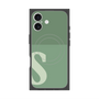 プレミアムスクエアケース with MagSafe［ オリジナル - initial two tone - S green ］