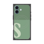 プレミアムスクエアケース with MagSafe［ オリジナル - initial two tone - S green ］