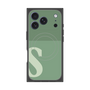 プレミアムスクエアケース with MagSafe［ オリジナル - initial two tone - S green ］