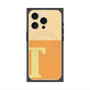 プレミアムスクエアケース with MagSafe［ オリジナル - initial two tone - T orange ］
