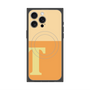 プレミアムスクエアケース with MagSafe［ オリジナル - initial two tone - T orange ］