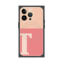 プレミアムスクエアケース with MagSafe［ オリジナル - initial two tone - T pink ］