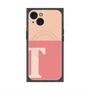 プレミアムスクエアケース with MagSafe［ オリジナル - initial two tone - T pink ］