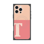 プレミアムスクエアケース with MagSafe［ オリジナル - initial two tone - T pink ］