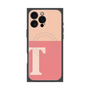 プレミアムスクエアケース with MagSafe［ オリジナル - initial two tone - T pink ］