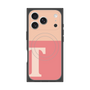 プレミアムスクエアケース with MagSafe［ オリジナル - initial two tone - T pink ］