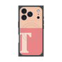 プレミアムスクエアケース with MagSafe［ オリジナル - initial two tone - T pink ］