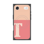 プレミアムスクエアケース with MagSafe［ オリジナル - initial two tone - T pink ］