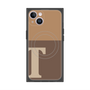 プレミアムスクエアケース with MagSafe［ オリジナル - initial two tone - T brown ］