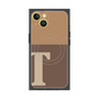 プレミアムスクエアケース with MagSafe［ オリジナル - initial two tone - T brown ］