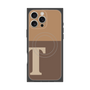 プレミアムスクエアケース with MagSafe［ オリジナル - initial two tone - T brown ］