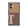 プレミアムスクエアケース with MagSafe［ オリジナル - initial two tone - T brown ］